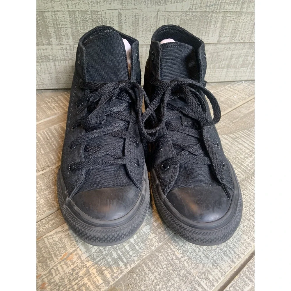 Converse All Star Black High-Tops Kids Sneakers Shoes Size 1 Youth Kicks